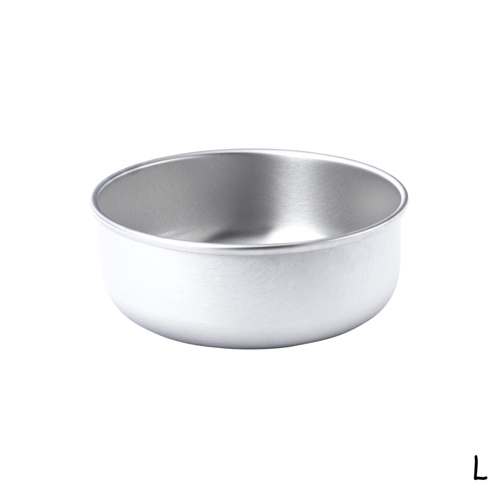 A single large size Basis Pet stainless steel dog bowl.