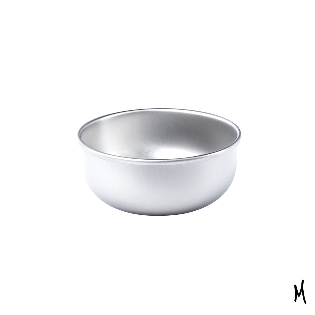 A single medium size Basis Pet stainless steel dog bowl.